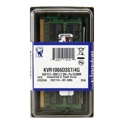 4GB DDR3L PC3L-8500 1066Mhz Memoria...
