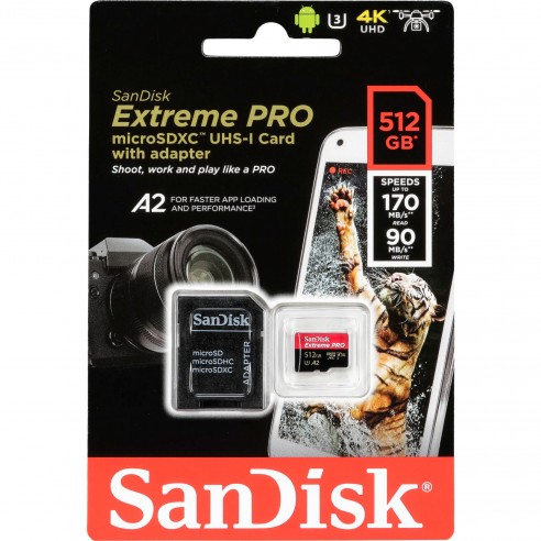 Sandisk Extreme Pro 512GB C10 V30 U3...