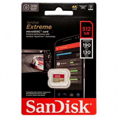 Sandisk Extreme 512GB C10 V30 U3...